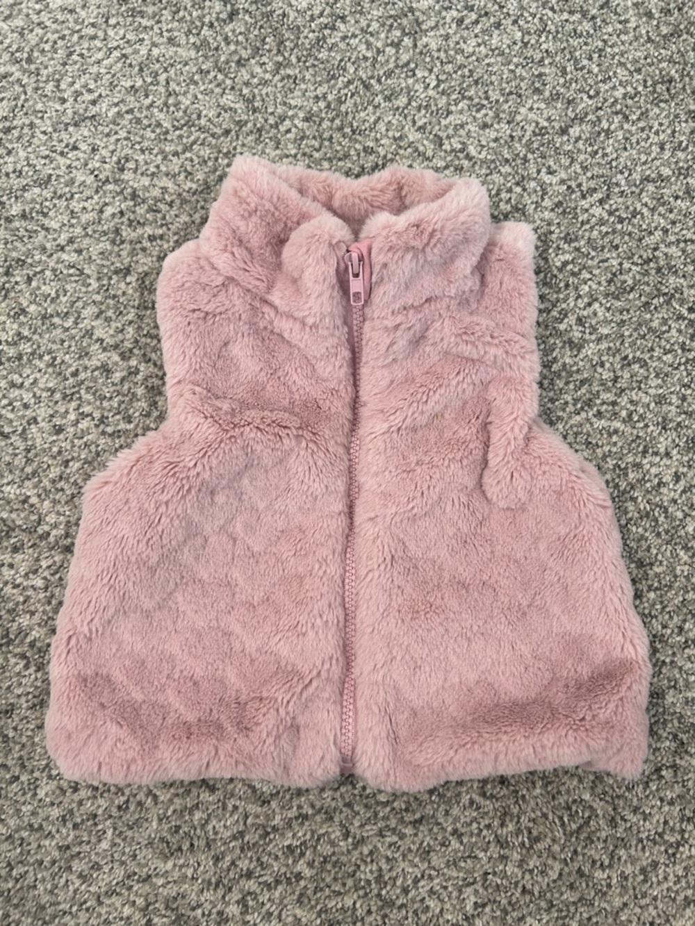 Rare Editions Pink Plush Faux-Fur Vest